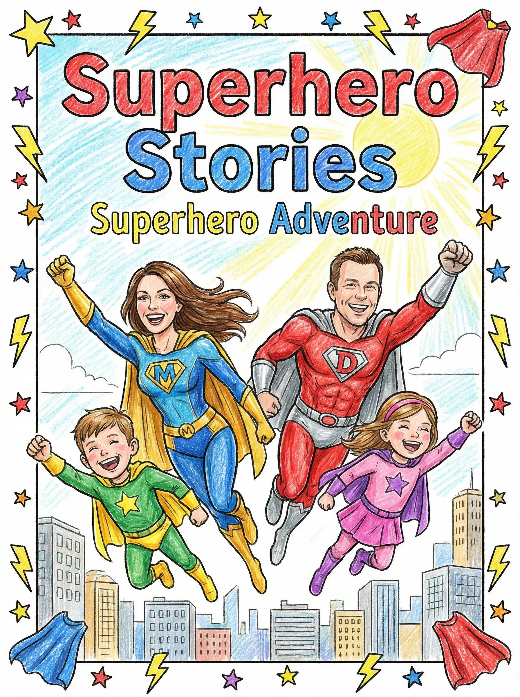 As superheroes - colored